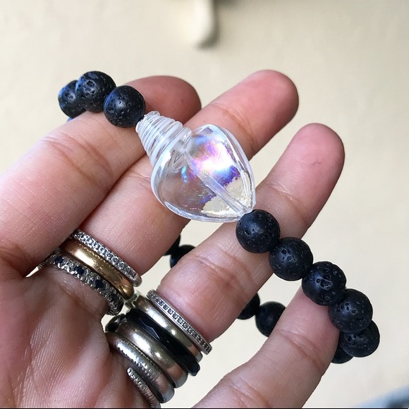 🔴SALE ! Boho Lava rock oil diffuser shell bead - Picture 2 of 9